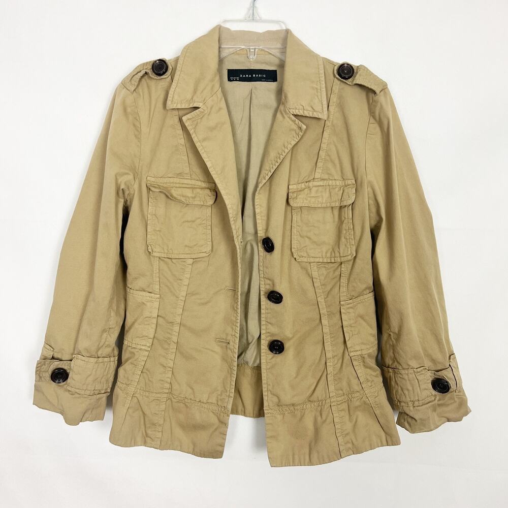 Zara Basic Button Down Women's Jacket Size Medium - image 1